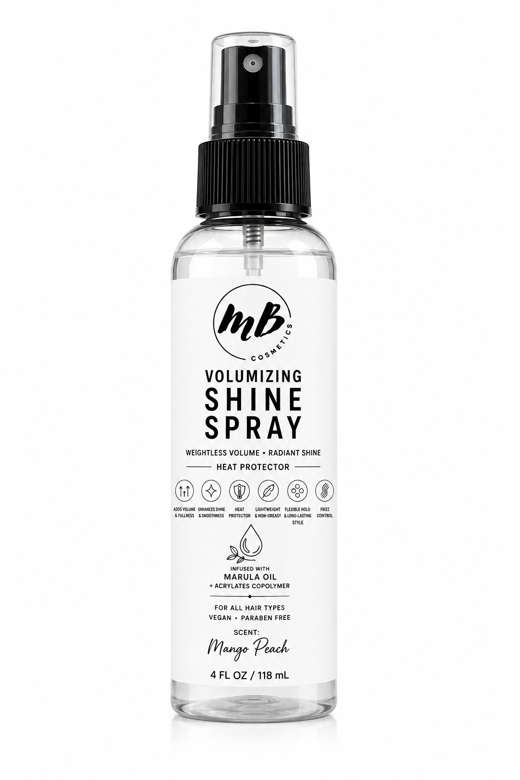 Volumizing Shine Spray and Heat Protector.
